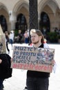 Anti-war protest in Poland Poster with Freelrdorath