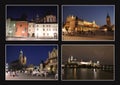 Cracow night collage