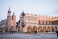 Cracow old town city centre and church. Royalty Free Stock Photo