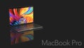 MacBook Pro a new version OS for Mac of the laptop from Apple. Royalty Free Stock Photo