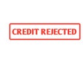 CRADIT REJECTED.TEXT.CRADIT REJECTED STAMP Royalty Free Stock Photo