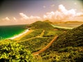 cradle of the caribbean where atlantic ocean meets caribbean sea on the island of st. kitts and nevis Royalty Free Stock Photo