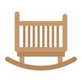 Cradle flat icon, Furniture and interior