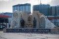 Cradle of history staute by Gibraltar Airport