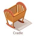 Cradle icon, isometric style. Royalty Free Stock Photo