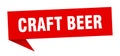craft beer banner. craft beer speech bubble.
