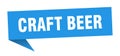 craft beer banner. craft beer speech bubble.
