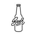 Craft Beer. Beer lettering illustration. Craft beer label badge emblem