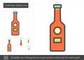 Craft beer bottle line icon. Royalty Free Stock Photo