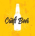 Craft Beer Brewery Artisan Creative Vector Stamp Sign Concept. Rough Handmade Alcohol Banner.