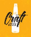 Craft Beer Brewery Artisan Creative Vector Stamp Sign Concept. Rough Handmade Alcohol Banner.