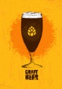 Craft Beer Brewery Artisan Creative Vector Stamp Sign Concept. Rough Handmade Alcohol Banner. Menu Page Design Element Royalty Free Stock Photo