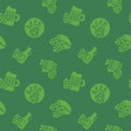 Craft beer brewery icons pattern