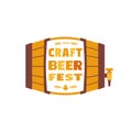 Craft Beer Festival hand drawn flat color vector icon Royalty Free Stock Photo