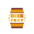 Craft Beer Festival hand drawn flat color vector icon Royalty Free Stock Photo