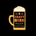 Craft Beer Festival hand drawn flat color vector icon Royalty Free Stock Photo