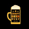 Craft Beer Festival hand drawn flat color vector icon Royalty Free Stock Photo