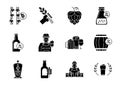 Craft beer glyph icon set
