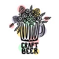 Craft Beer hand drawn illustration Royalty Free Stock Photo