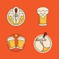 craft beer logo set