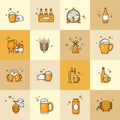 Craft Beer pixel-perfect icons in the modern style isolated on white background.