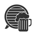 Craft beer pub glyph icon Royalty Free Stock Photo