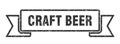 craft beer ribbon. craft beer grunge band sign.