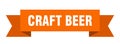 craft beer ribbon. craft beer isolated band sign.