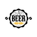 Craft Beer Round Logo Design Template