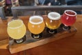 Craft Beer Sample Tasting Flight Royalty Free Stock Photo