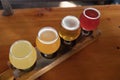 Craft Beer Sample Tasting Flight Royalty Free Stock Photo