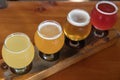 Craft Beer Sample Tasting Flight Royalty Free Stock Photo