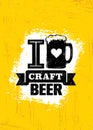 Craft Beer Sold Here Rough Banner. Vector Artisan Beverage Illustration Design