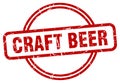 craft beer stamp. craft beer round vintage grunge label.