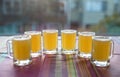 Craft Beer Tasting Flight Sample Royalty Free Stock Photo