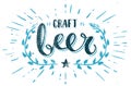 Craft Beer Template Hand Drawn Calligraphy Pen Brush Vector Royalty Free Stock Photo