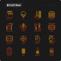 Craft beer thin line icons set Royalty Free Stock Photo