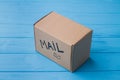 Craft cardboard mail box.