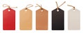 Craft cardboard tags isolated on a transparent background. Generative AI Royalty Free Stock Photo