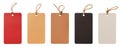 Craft cardboard tags isolated on a transparent background. Generative AI Royalty Free Stock Photo