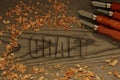 Craft carved in wood Royalty Free Stock Photo