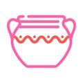 craft clay crockery color icon vector illustration Royalty Free Stock Photo