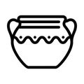 craft clay crockery line icon vector illustration