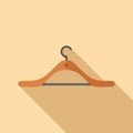 Craft clothes hanger icon flat vector. Tailor equipment