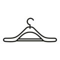 Craft clothes hanger icon outline vector. Tailor equipment