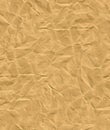 Craft crumpled paper, cardboard background. Brown kraft sheet texture, torn antique page Royalty Free Stock Photo