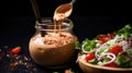 Craft a homemade Russian dressing that elevates your salads and sandwiches to the next level, Ai Generated