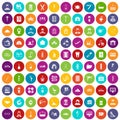 100 craft icons set color