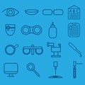 craft icons set of ophthalmology and optometry