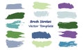 Brush Strokes Vector Template Royalty Free Stock Photo